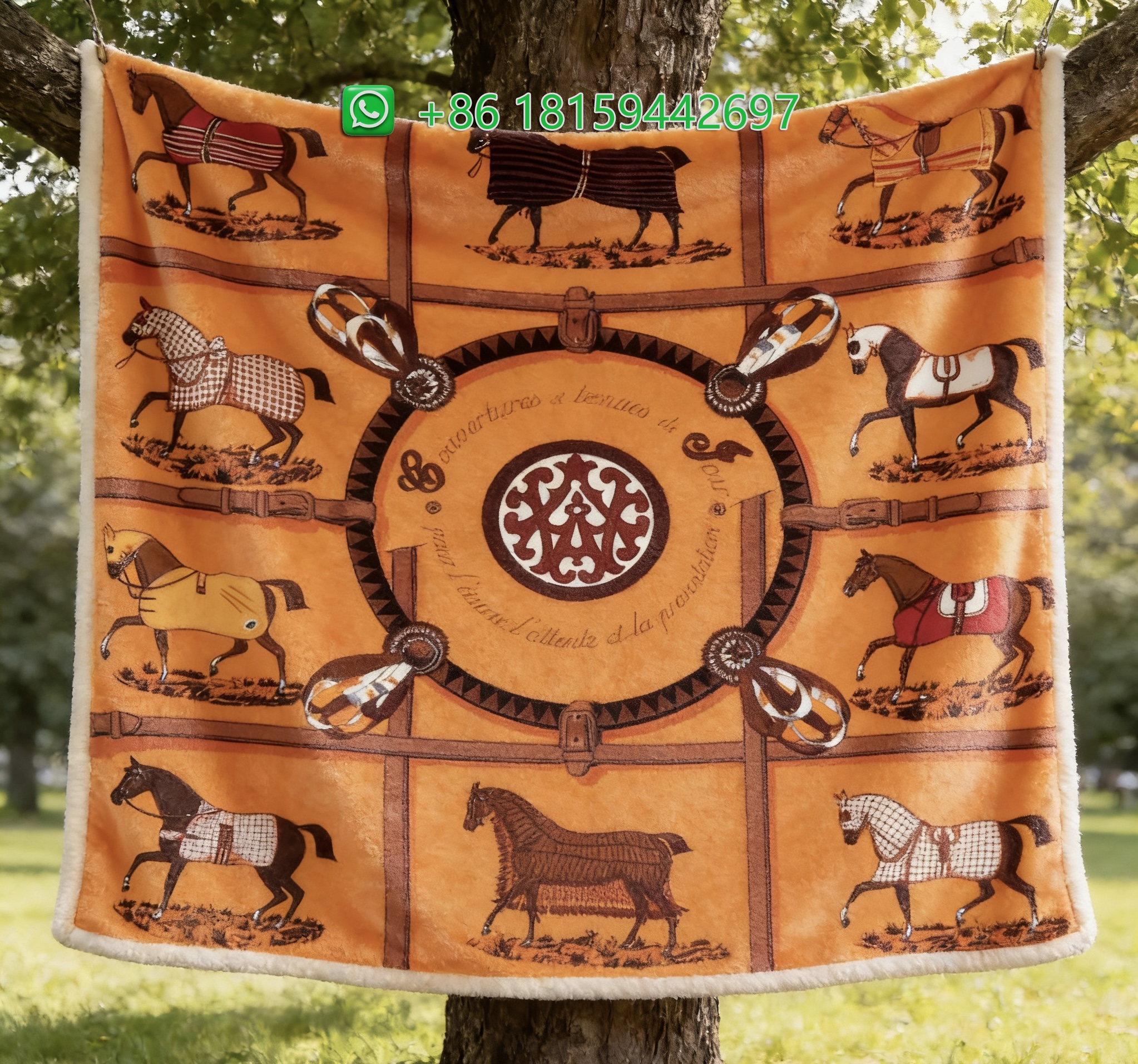 Hermes Throw Blankets